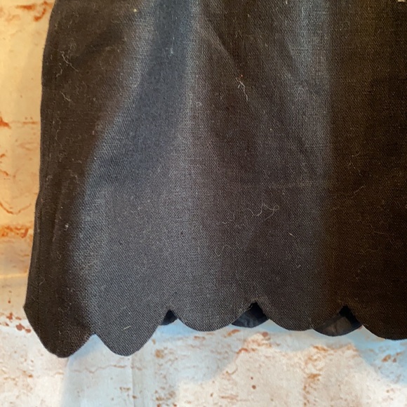 J crew scallop linen skirt elastic waist A line - Picture 2 of 10